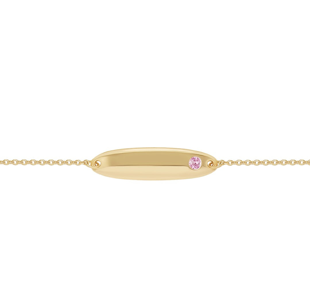 Gump's Signature Child's Petal Bracelet with Pink Sapphire