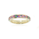 Rainbow Gemstone Eternity Band