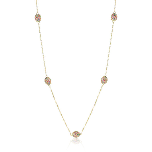 Gump's Signature Station Necklace in Multi-Colored Gemstones