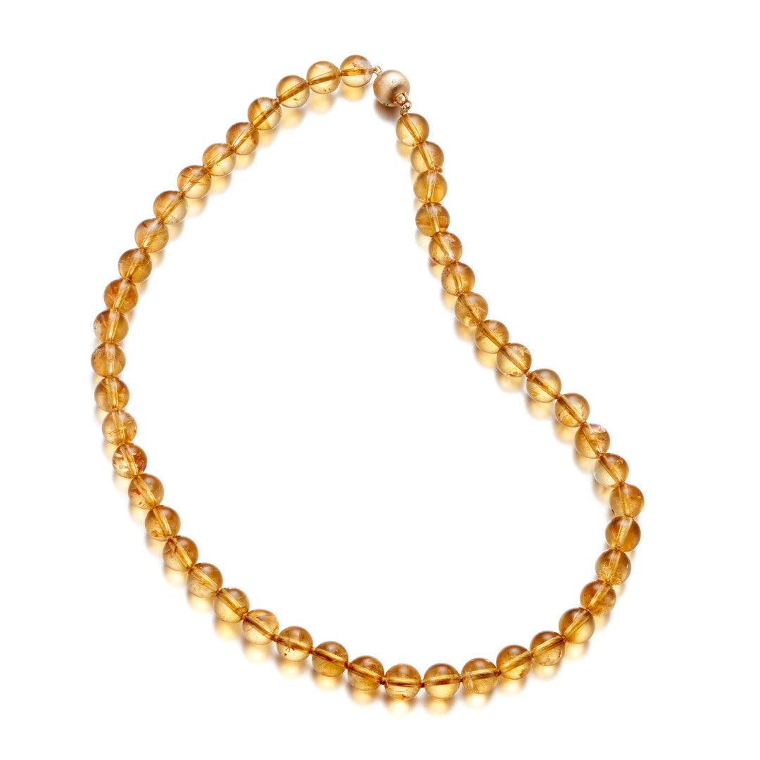 Gump's Signature 8mm Citrine Bead Necklace