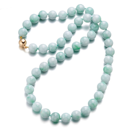 Gump's Signature 13mm Pale Green Jadeite Bead Necklace