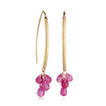 Barbara Heinrich Pink Sapphire Navette Earrings