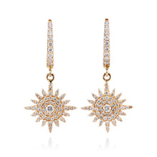 Diamond Star Drop Earrings