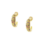 Adel Chefridi Multi-Color Sapphire Hoop Earrings