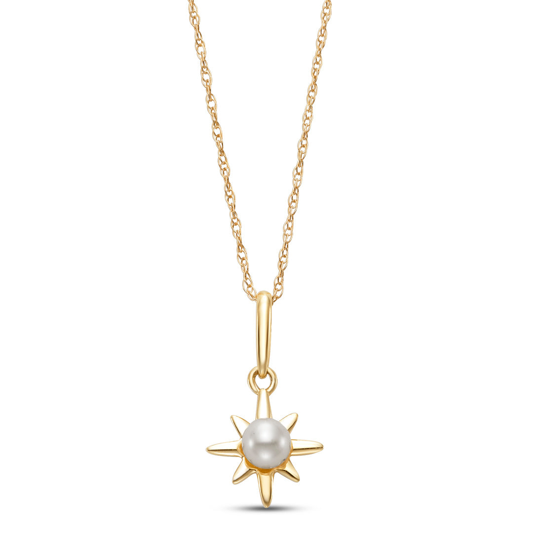 Starburst Pearl Pendant Necklace