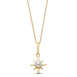 Starburst Pearl Pendant Necklace