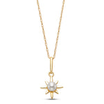 Starburst Pearl Pendant Necklace