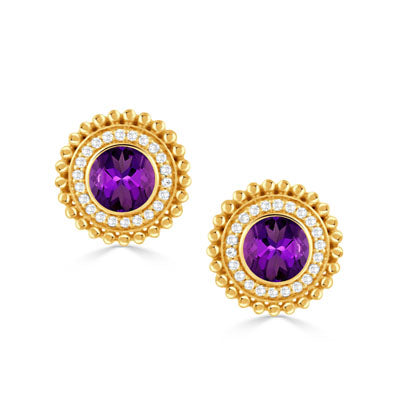 Doves Amethyst Justinian Earrings