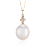 Gump's Signature Dominique Pendant Necklace in Pearl & Diamonds