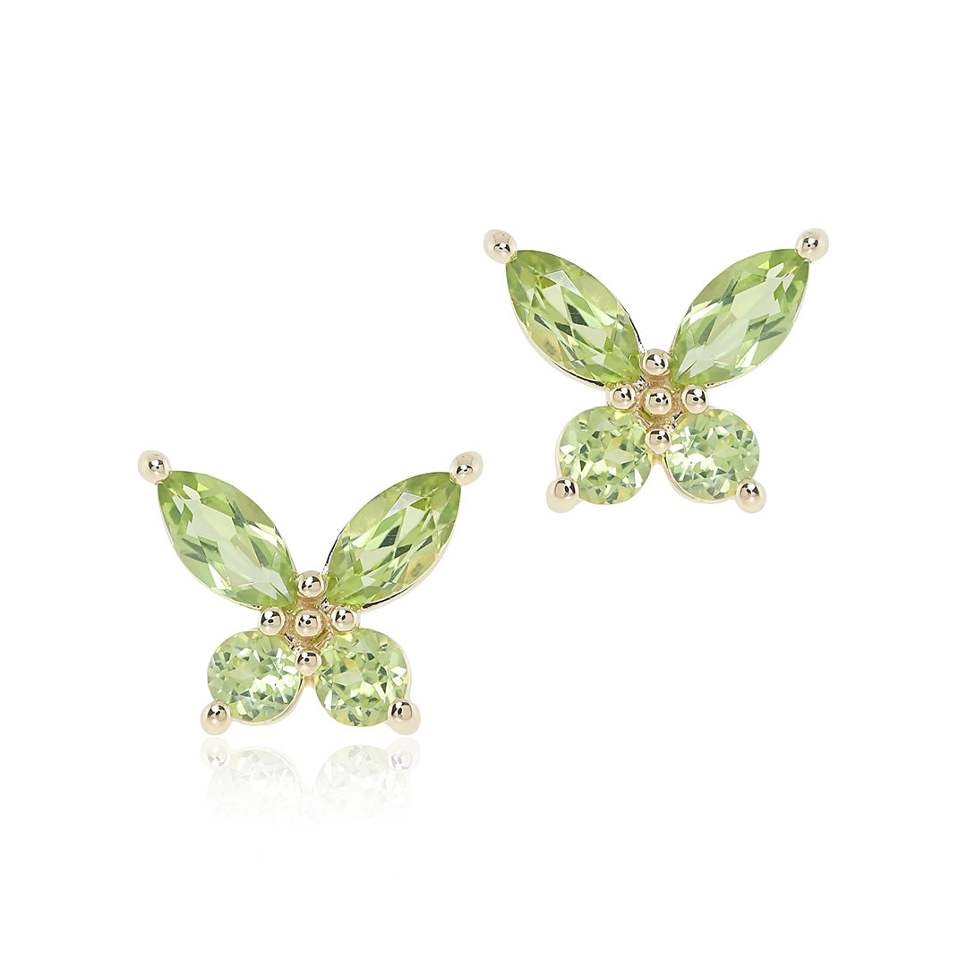 Papillon Earrings in Peridots