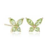 Papillon Earrings in Peridots