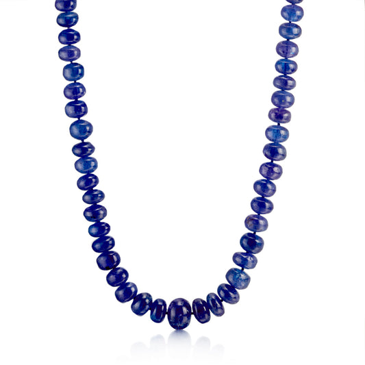 5-9mm Tanzanite Graduated Long Necklace