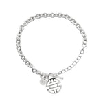 Gump's Signature Silver Shou & White Sapphire Toggle Bracelet