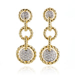 Diamond Twisted Circle Earrings