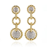 Diamond Twisted Circle Earrings