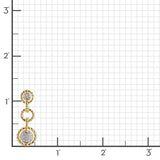 Diamond Twisted Circle Earrings