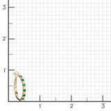 Diamond & Emerald Hoop Earrings