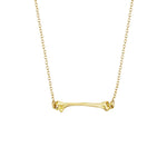 Anthony Lent Gold Bone Bar Necklace