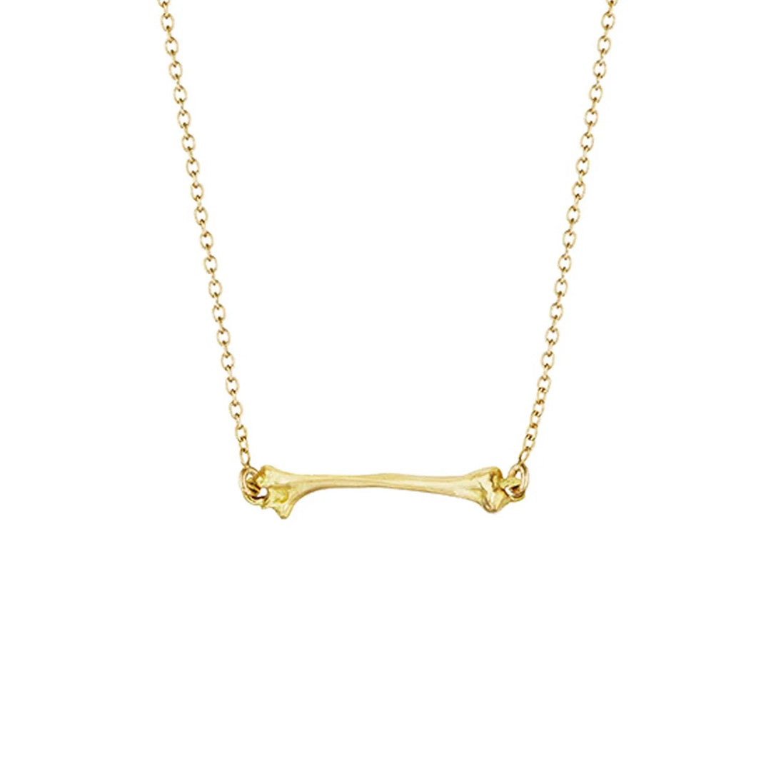 Anthony Lent Gold Bone Bar Necklace