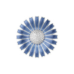 Georg Jensen Blue Daisy Brooch
