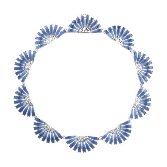 Georg Jensen Blue Daisy Necklace