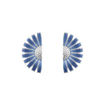 Georg Jensen Blue Half Daisy Earrings