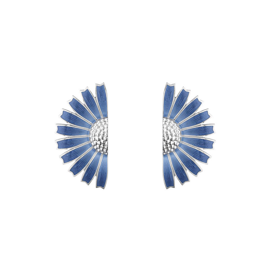 Georg Jensen Blue Half Daisy Earrings
