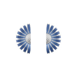 Georg Jensen Blue Half Daisy Earrings