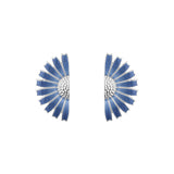 Georg Jensen Blue Half Daisy Earrings