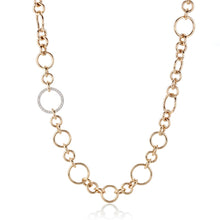 Gold Circle & Diamond Link Necklace