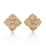 Pavé Diamond Floral Earrings