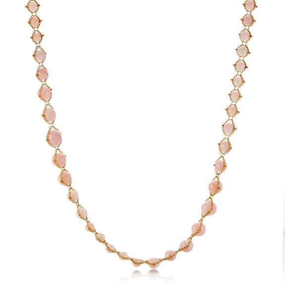 Amáli Pink Opal Woven Necklace