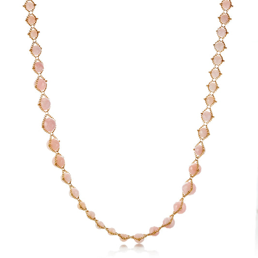 Amáli Pink Opal Woven Necklace