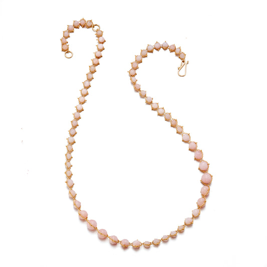 Pink Opal Woven Necklace