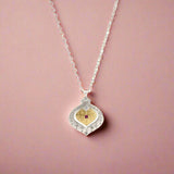 Nested Heart Two-Toned Pendant Necklace