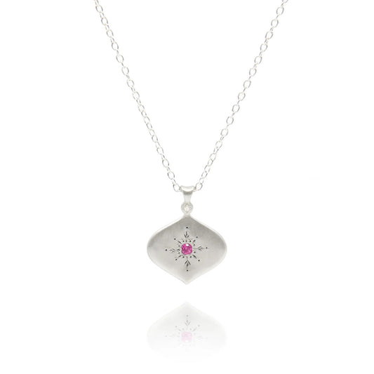 Adel Chefridi Pink Sapphire North Star Pendant Necklace