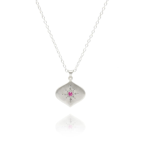 Adel Chefridi Pink Sapphire North Star Pendant Necklace