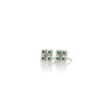 Adel Chefridi Emerald Clover Stud Earrings