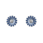Georg Jensen Blue Daisy Stud Earrings