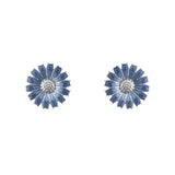 Georg Jensen Blue Daisy Stud Earrings