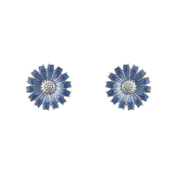 Georg Jensen Blue Daisy Stud Earrings