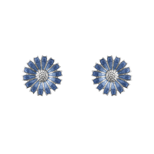 Georg Jensen Blue Daisy Stud Earrings
