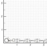 Men's Silver Oval Hinged Link Bracelet