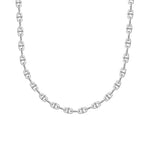 Gump's Signature Men's Silver Oval Hinged Link Necklace