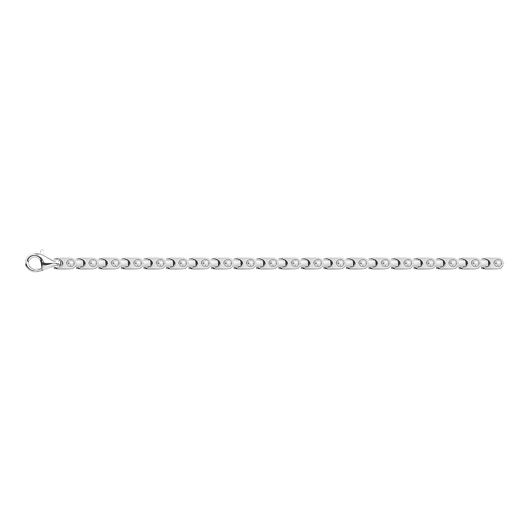 Gump's Signature Men's Silver Flat Link Bracelet