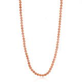 6mm Peach Moonstone Bead Necklace