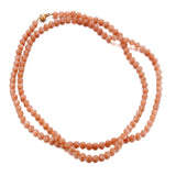 6mm Peach Moonstone Bead Necklace