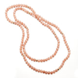 Gump's Signature Peach Moonstone & Gold Rope Necklace