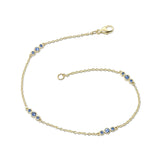 Gump's Signature Triplets Bracelet in Blue Sapphires