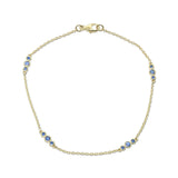 Triplets Bracelet in Blue Sapphires